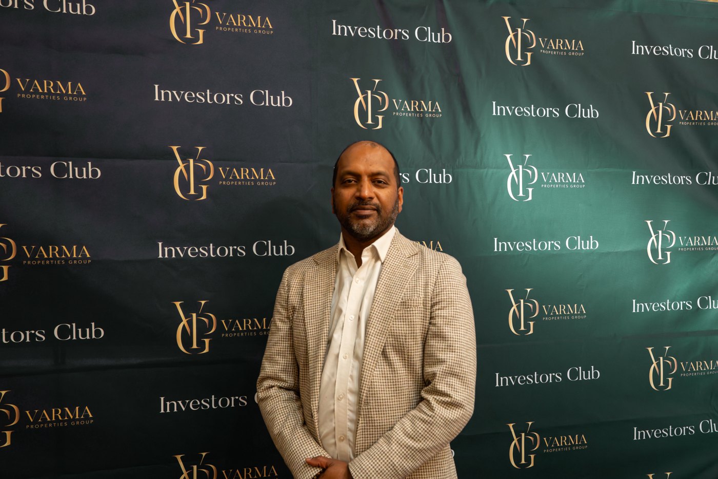 Sree Varma, founder of Varma Group, at a Varma Properties Group Investors Club event